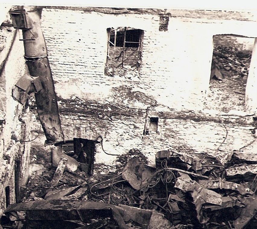 Po pożarze  z ponadstuletniego młyna pozostały tylko ruiny