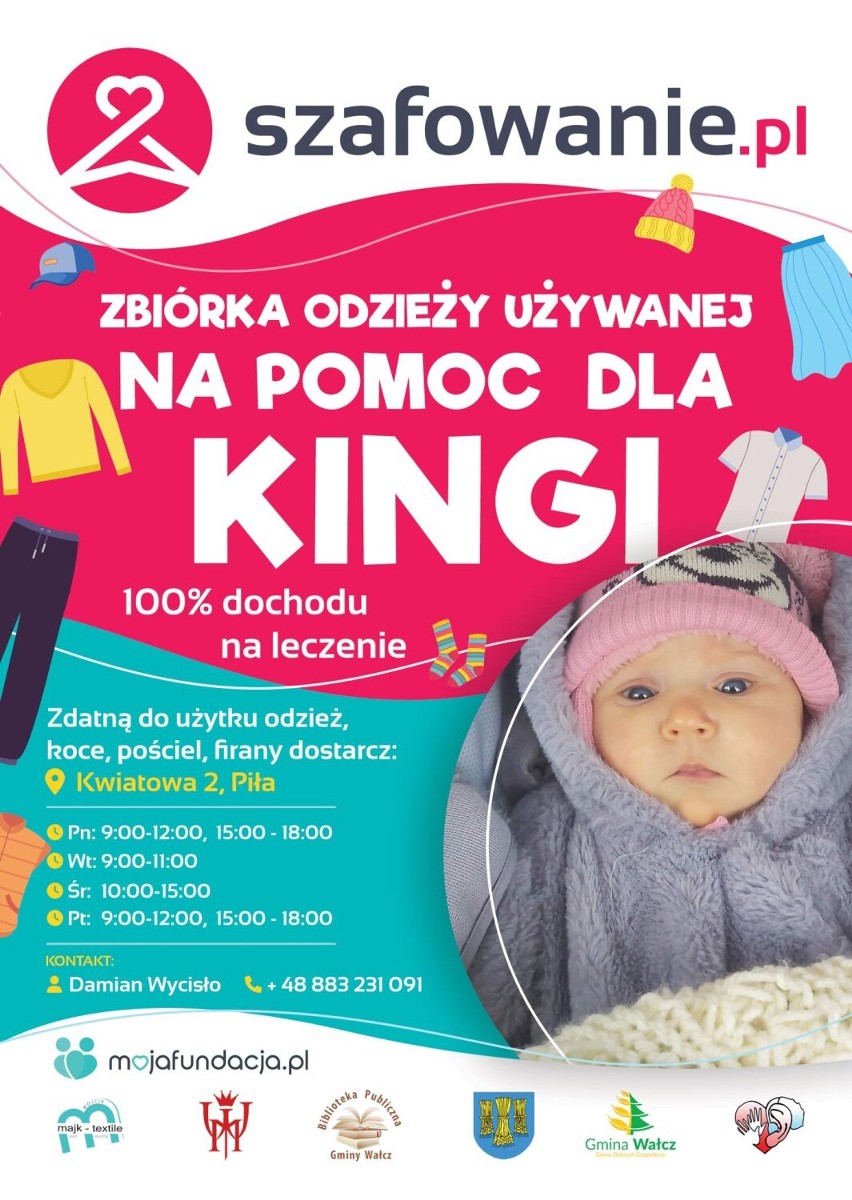 Trwa zbiórka odzieży używanej na pomoc dla Kingi . Potrzeba pieniędzy na najdroższy lek świata !