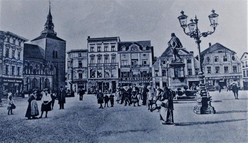 Stary Rynek na fotografii z niemieckich czasów, z okresu...