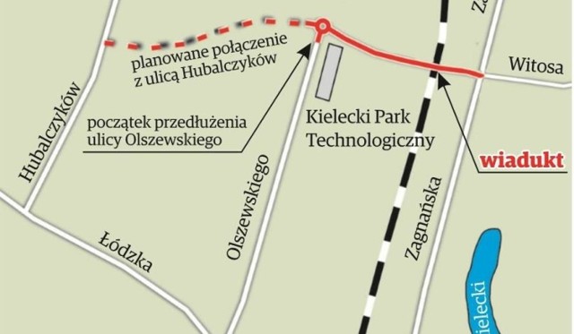 Projektowane przedłużenie ulicy Olszewskiego.