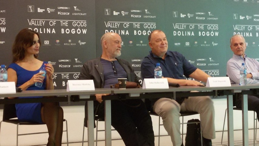 Lech Majewski i John Malkovich na konferencji prasowej w...