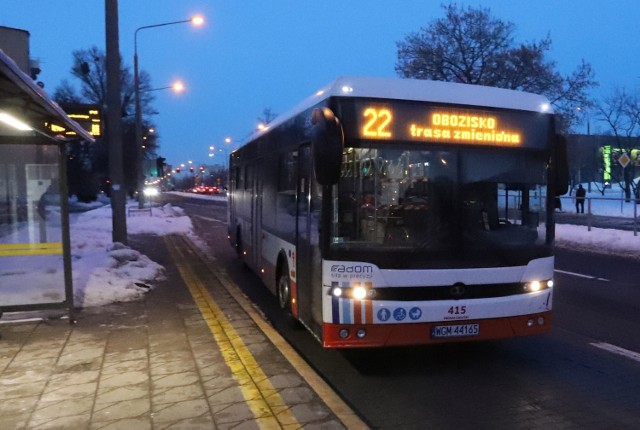 Od soboty autobus linii 22 w Radomiu pojedzie według zmienionych nieco godzin.