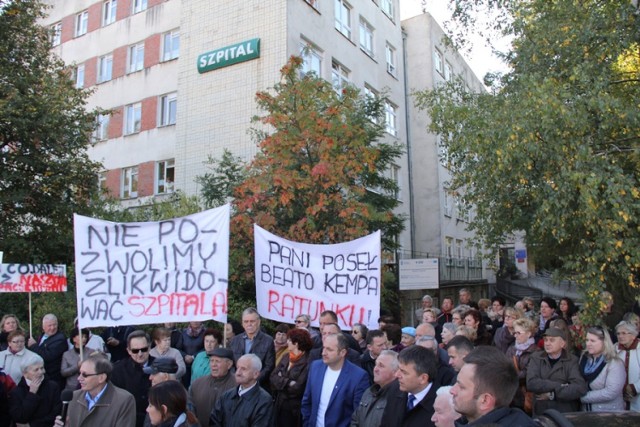 Ostatni protest pod sycowskim szpitalem odbył się w październiku 2015 r.
