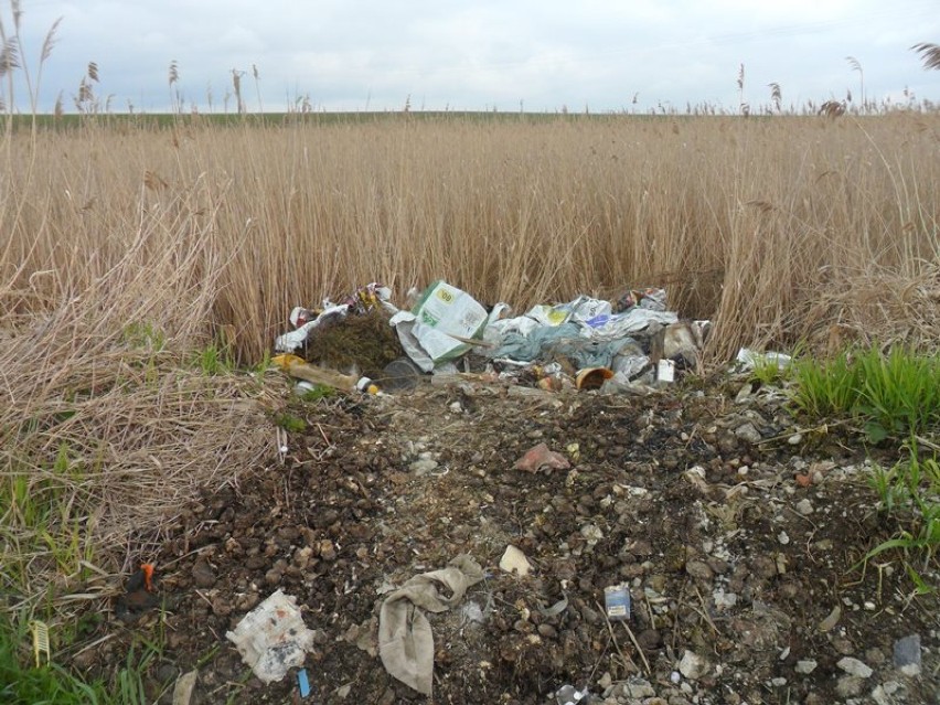 Dzikie wysypisko śmieci na Kaczernym .