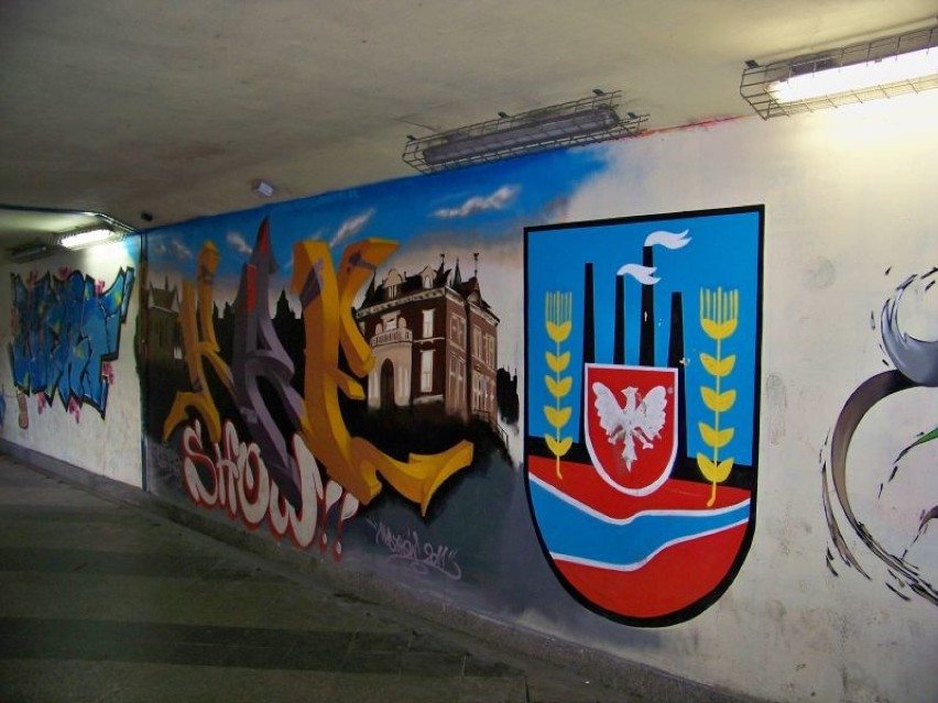 Myszków: W przejściu pod torami zamalowano graffiti. Zobacz jak wyglądały te murale ZDJĘCIA