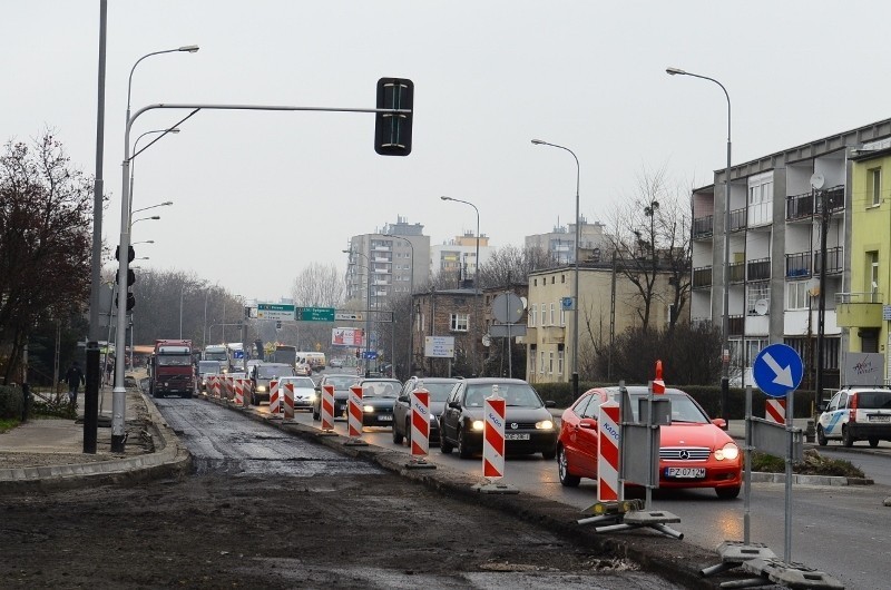 Remont ulicy Ściegiennego w Poznaniu: Są korki i utrudnienia