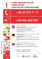Telefon bezpieczeństwa dla zagranicznych turystów