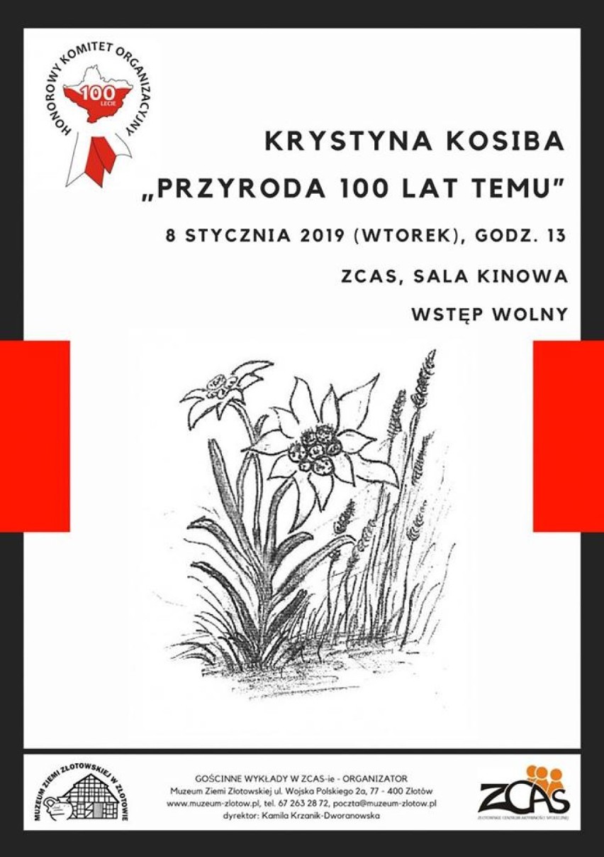 Wykład Krystyny Kosiby w ZCAS -ie "Przyroda 100 lat temu"