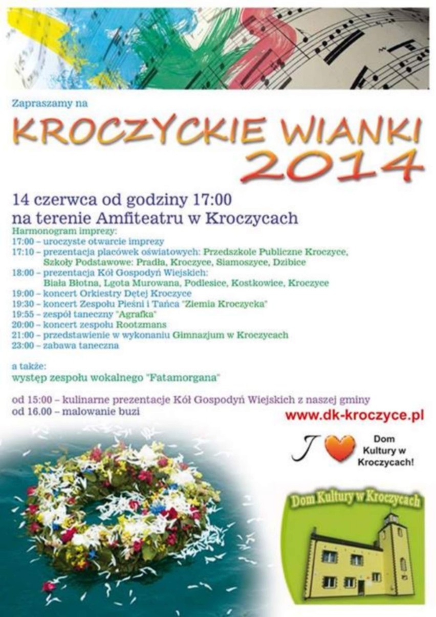 Kroczyckie Wianki 2014: Zobacz program.