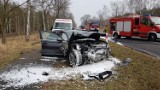 Poważny wypadek na trasie Zasieki - Brody. Zderzyły się dwa samochody osobowe. Nie żyje jedna osoba