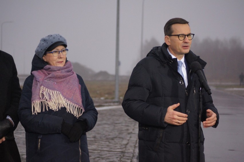 Otwarcie nowych odcinków A1 z premierem Mateuszem Morawieckim. Spotkanie w okolicach Radomska ZDJĘCIA, FILMY