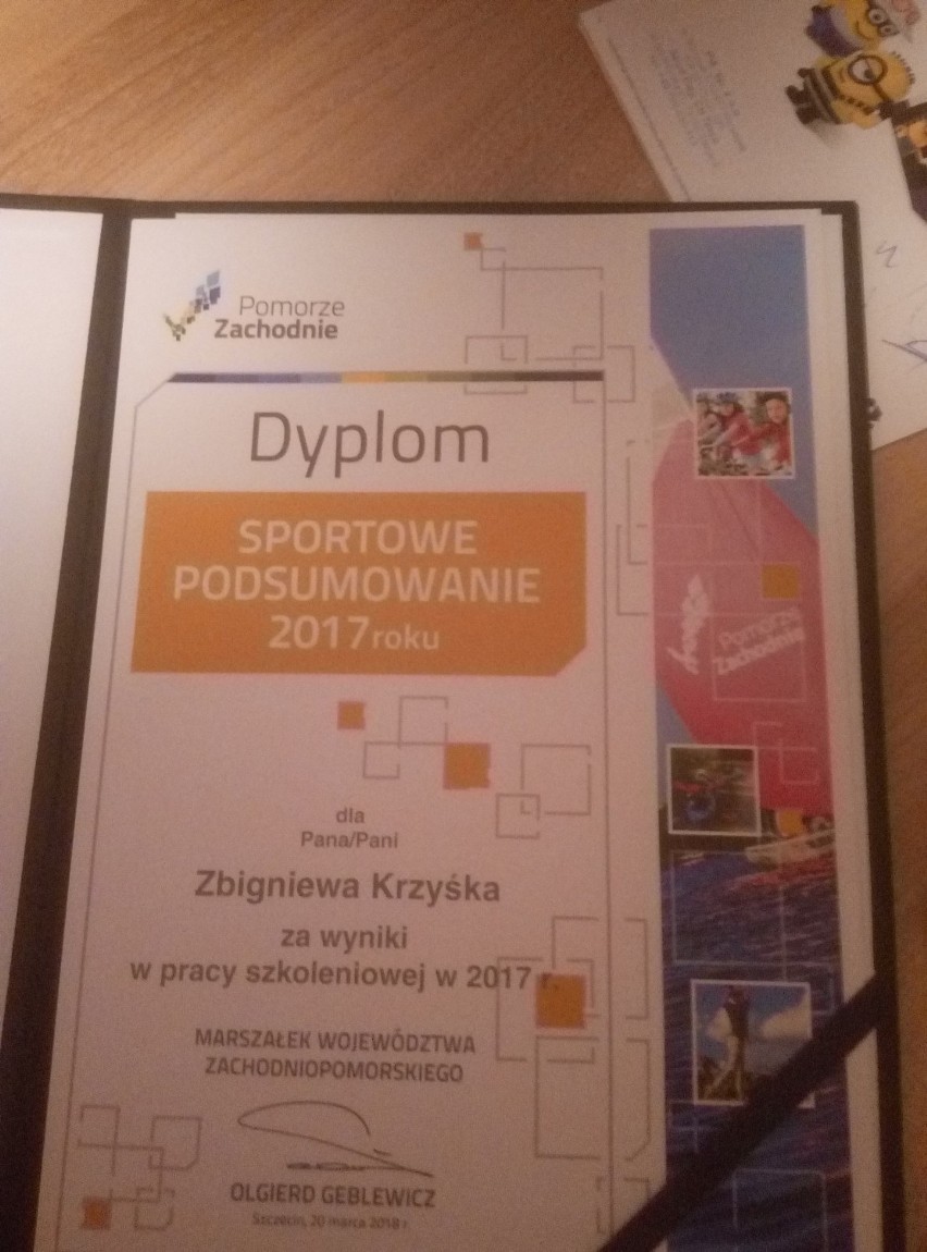 Paulina Kaczyńska na sportowym podsumowaniu 2017 roku podczas gali w Szczecinie