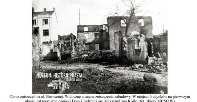 II wojna  światowa zaczęła się dla mieszkańców Zduńskiej Woli od bombardowania 3 września 1939 roku. Pierwsze bomby spadły na teren sąsiadujący z kościołem, m.in. na ulice Belwederską ( obecnie Złotnickiego), Browarną, Paprocką, Dolną i Złotą.