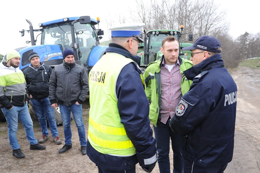Rolniczy protest w Lesznie