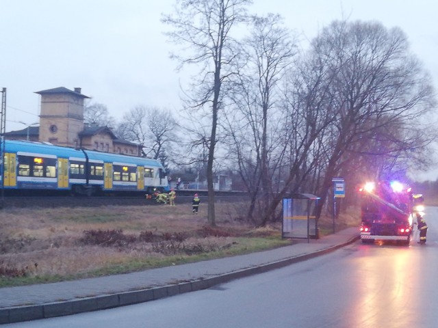 Potrącenie przez pociąg w Gołonogu