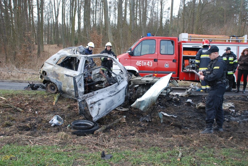 Wypadek w Liczu. Samochód uderzył w drzewo, nie żyje kierowca [ZDJĘCIA]