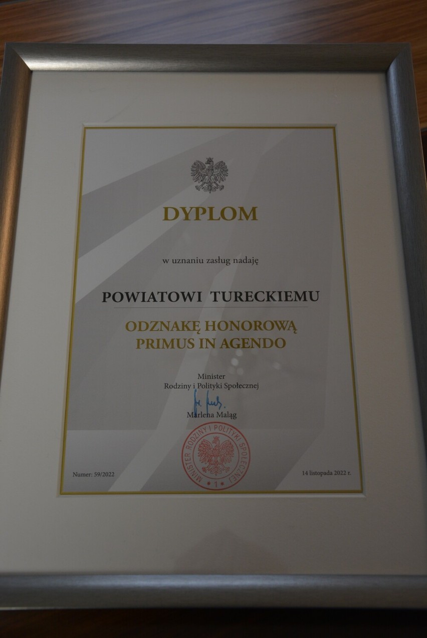 Nagroda Primus in Agendo dla Powiatu Tureckiego