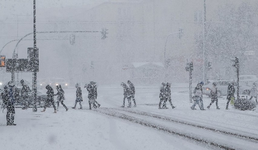 Śnieżyca w Gdańsku w sobotę, 30.01.2021 r.