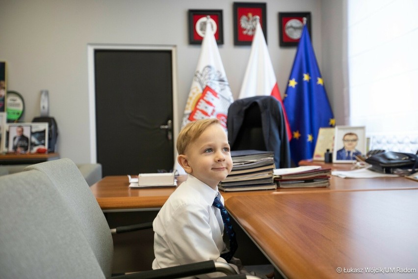 Radosław Witkowski gościł dwóch przedszkolaków. Marzeniem chłopców jest zostać prezydentem