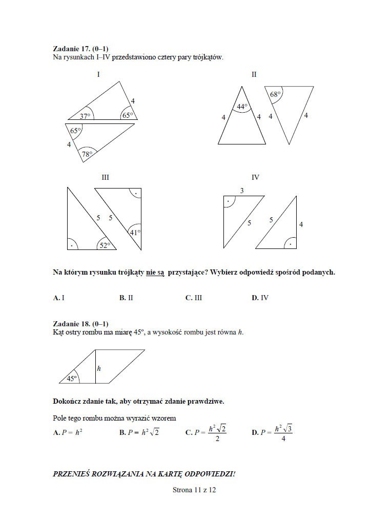 Egzamin gimnazjalny 2013. Test z matematyki i przyrody [ARKUSZE, PYTANIA, ODPOWIEDZI]