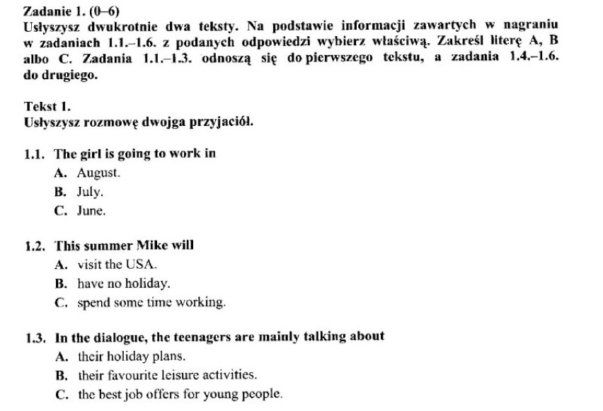 26 kwietnia uczniowie napiszą egzamin gimnazjalny 2012 z...