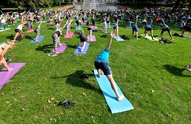W każdą sobotę sierpnia od godz. 9. w Parku Szwedzkim w Szczawnie-Zdroju, organizowane będą bezpłatne zajęcia jogi (zdjęcie ilustracyjne)
