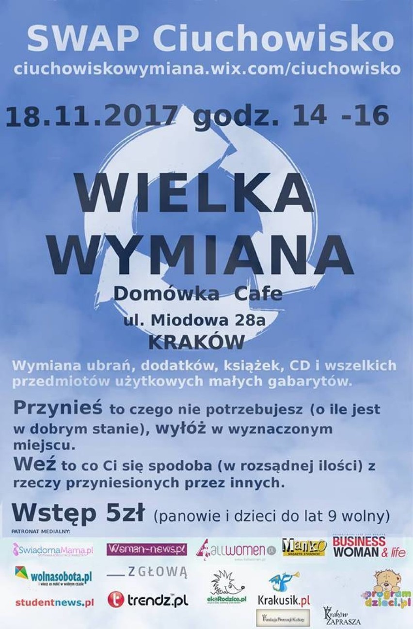 sobota, 18 listopada 2017, 14:00-16:00
Domówka Cafe, ul....
