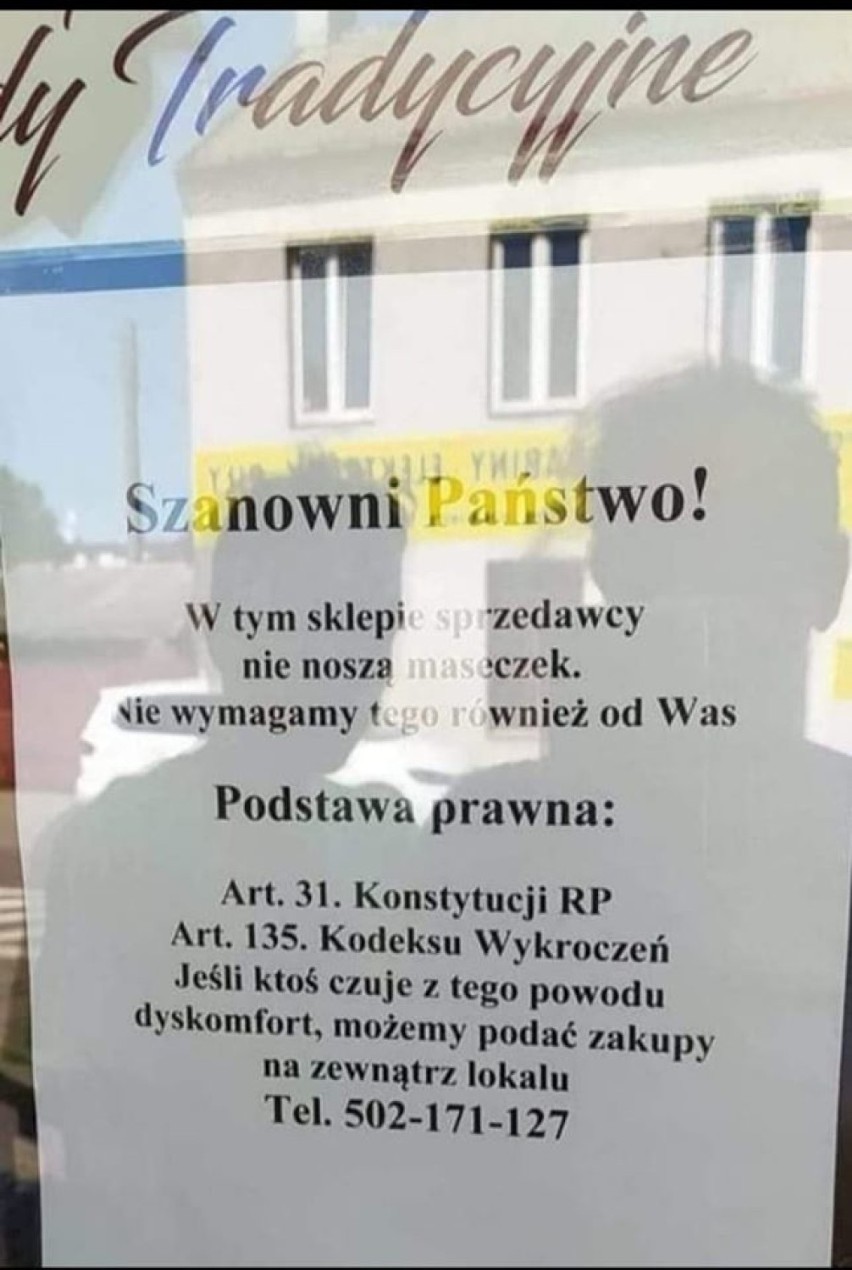 Cukiernia w Radzyminie wycofała wymóg noszenia maseczek. Po nagłośnieniu sprawy przywróciła nakaz i udaje, że ''żadnej kartki nie było''