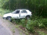 Wypadek w Głowaczowej. Pijany kierowca wylądował w rowie[zdjęcie]