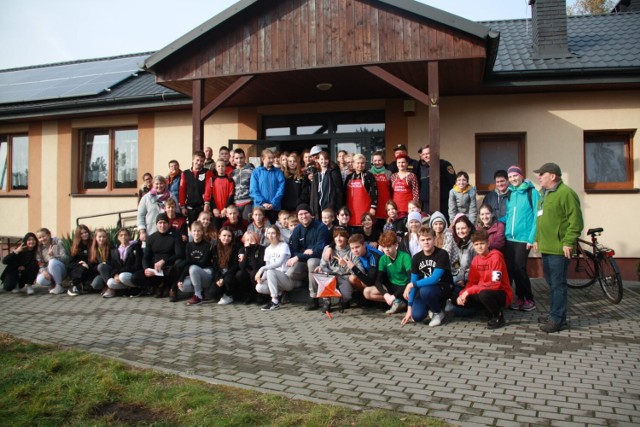 Uczestnicy biegu przemierzali tereny gminy Aleksandrów Kujawski