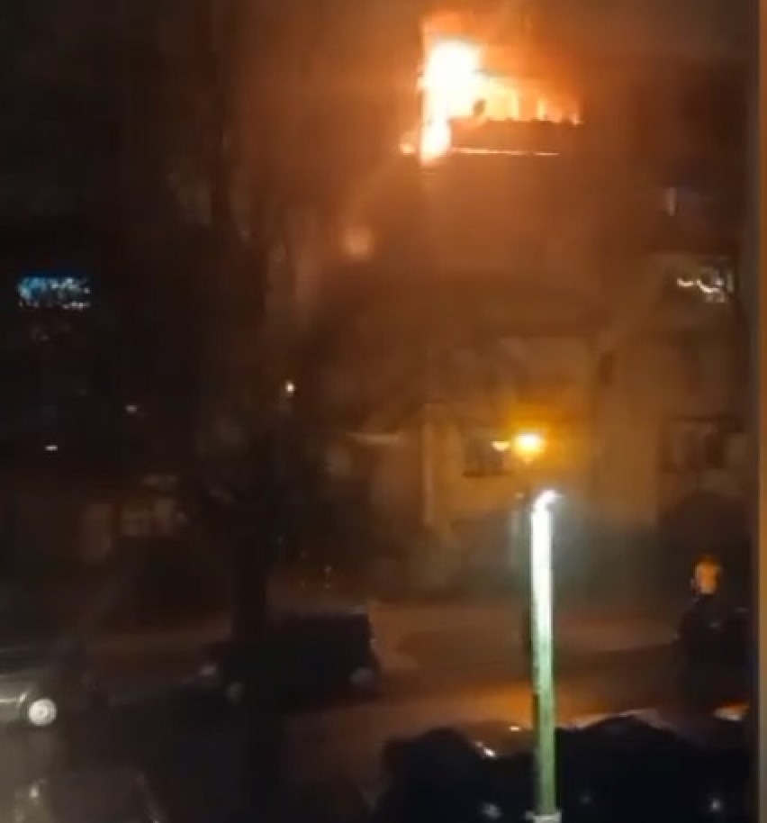 Pożar na ulicy Kaszubskiej we Włocławku