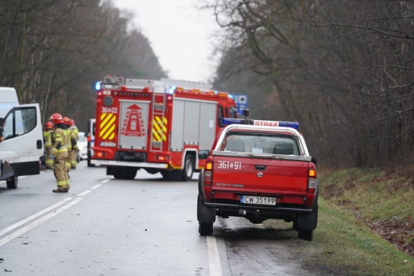 Wypadek na DK 62 na trasie Włocławek - Brześć Kujawski
