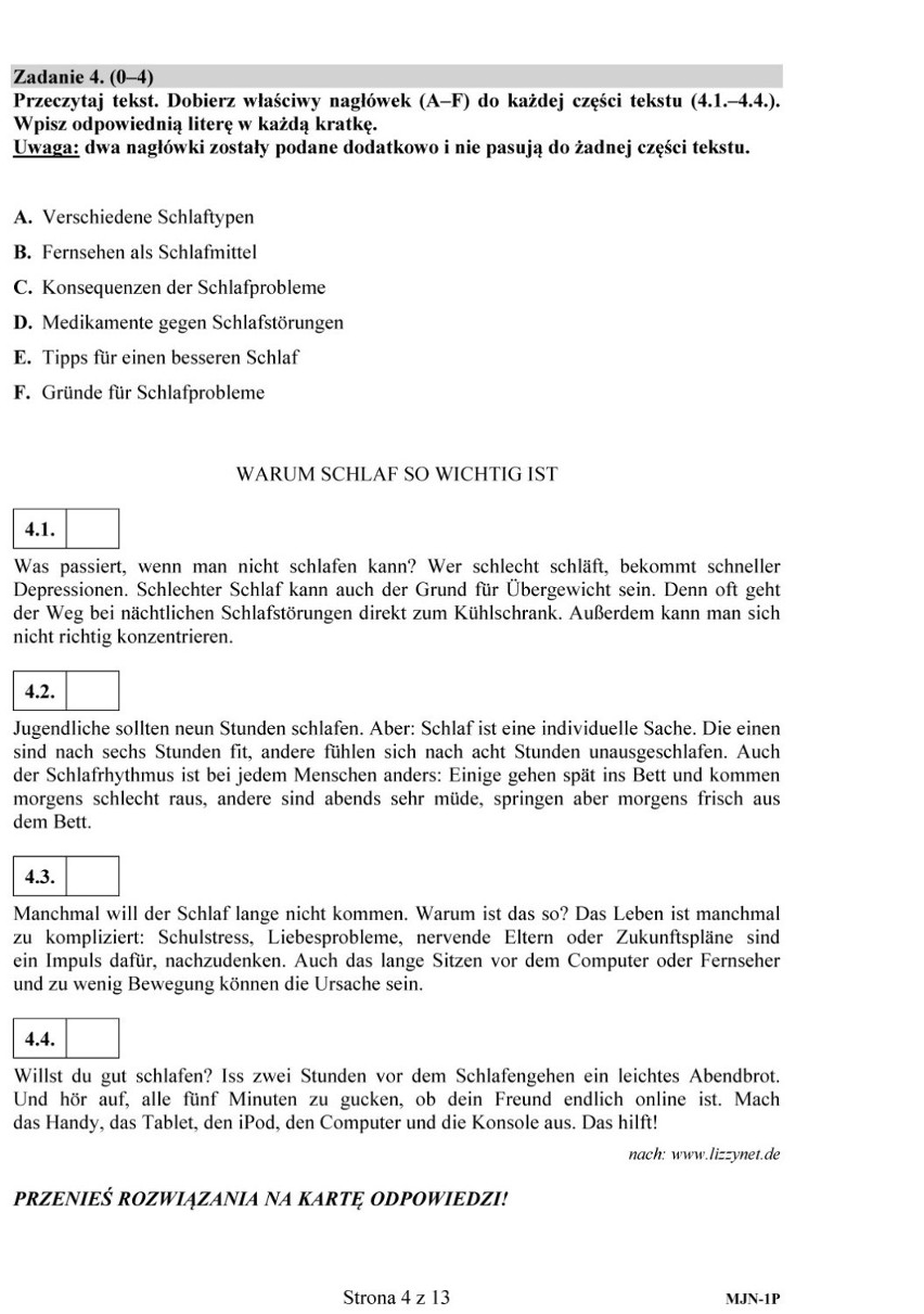 Matura 2015: język niemiecki podstawowy i rozszerzony [ARKUSZE PDF, odpowiedzi, przecieki, pytania]
