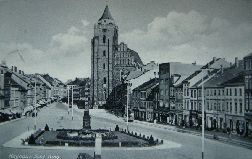 Rynek w Chojnowie i Pomnik Theodora von Blüchera