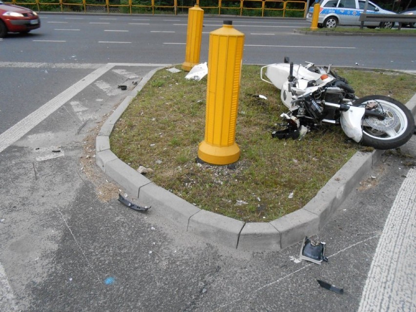 Potrącenie pieszego w Bytomiu. Wjechała w niego motocykliska