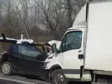 Wypadek w Łężkowicach. Kierowca osobówki zginął na miejscu [ZDJĘCIA, WIDEO]