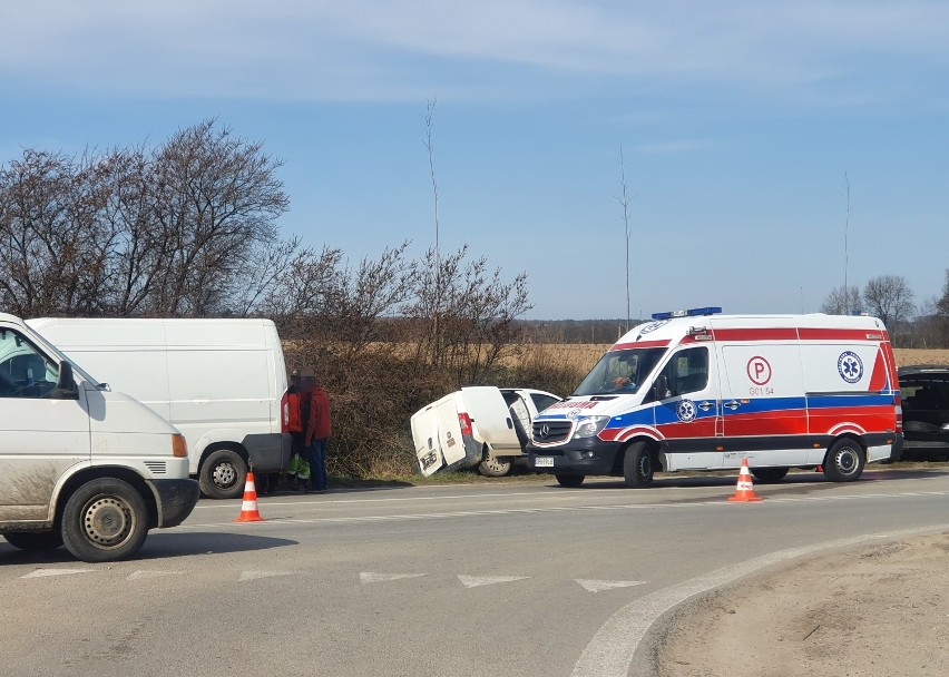 Wypadek na DW 216 w Widlinie - 24 marca 2020