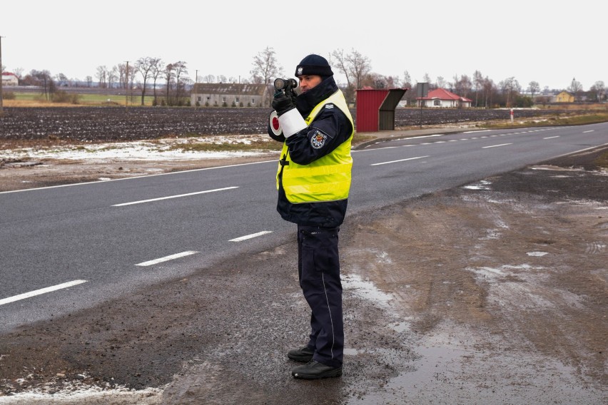 Kaskadowy pomiar prędkości na drodze Włocławek - Radziejów [zdjęcia]