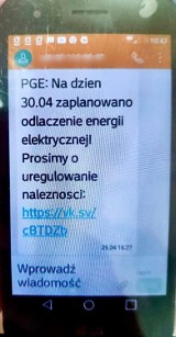 Oszustwo na dopłatę dla PGE. Mieszkaniec Suwalszczyzny dostał SMS-a o zaległości w wysokości 4,27 zł. Kliknął w link i... stracił 850 zł