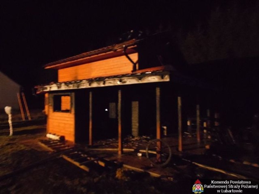 Pożar drewnianego domu w Natalinie