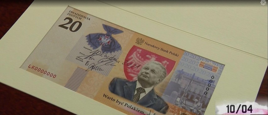 Będzie banknot z Lechem Kaczyńskim "Warto być Polakiem"