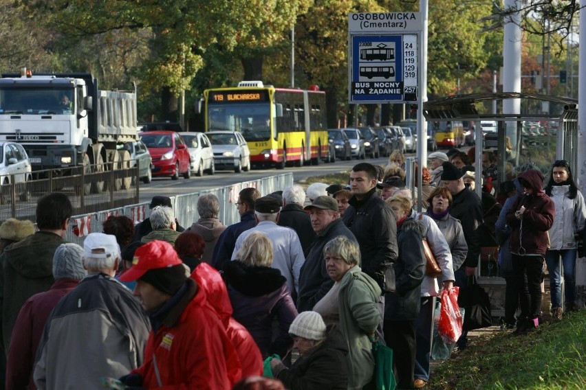 Wrocław: Tłumy na cmentarzach (ZDJĘCIA)