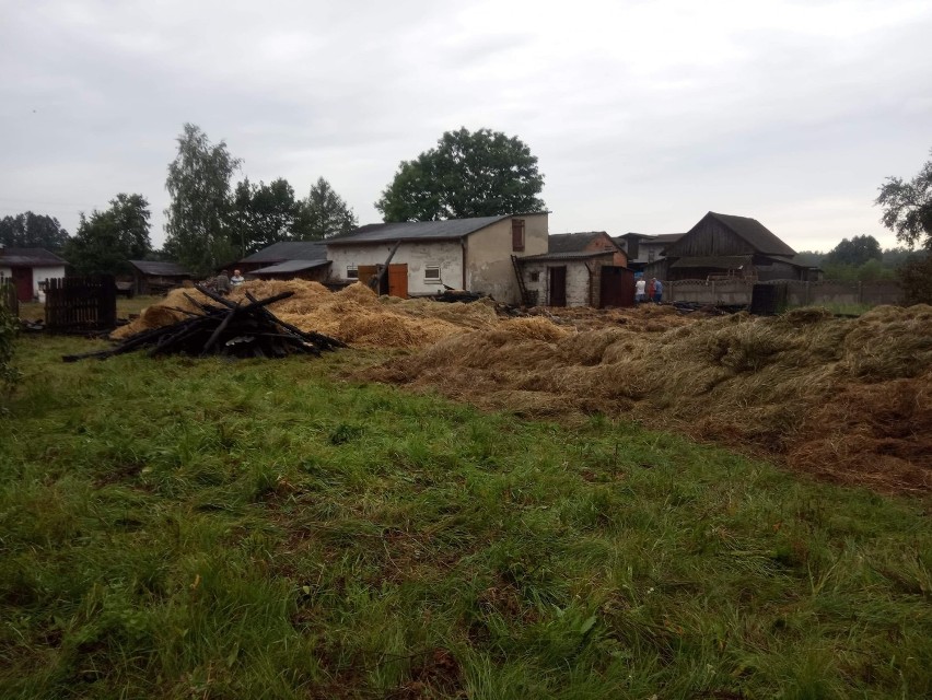 Gmina Gidle. Pożar stodoły w miejscowości Włynice