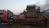 Pożary kombajnów w Małkowie i Cieszeniu - ZDJĘCIA