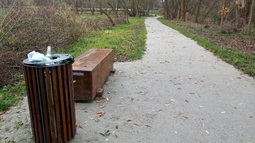 Nowe ławki przy ścieżkach pomiędzy Białym Mostem i Winnicą...