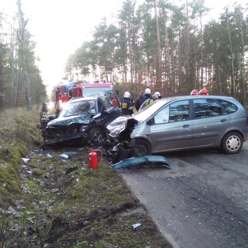 Wypadek na trasie Wersk-Zakrzewo