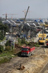 Kraków. Duże utrudnienia w ruchu przy budowie łącznicy jeszcze przez miesiąc