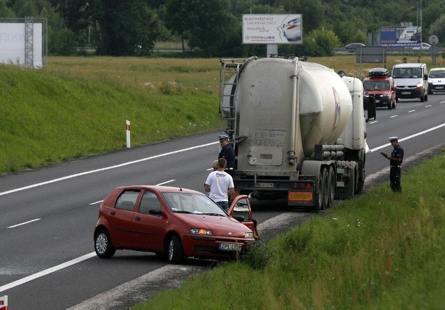 Kolizja na obwodnicy miasta Legnicy