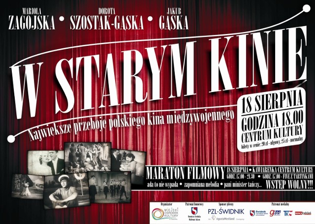 Centrum Kultury w Świdniku zaprasza w niedzielę 18 sierpnia na koncert "W starym kinie".