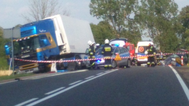 Zdjęcie wypadku od strony Uniechowa, wykonane ok. 15:00.